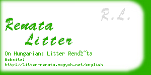 renata litter business card